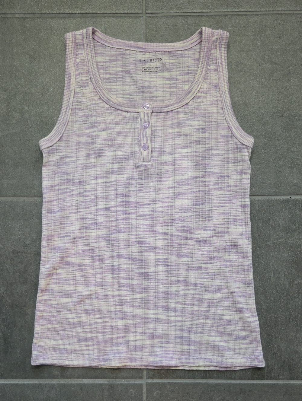 Talbots Ribbed Henley Tank